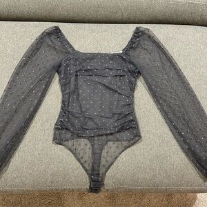 Gray body suit